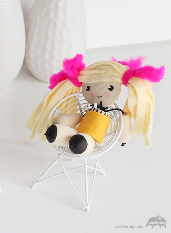 Lovely Wooden Beads Doll DIY Craft