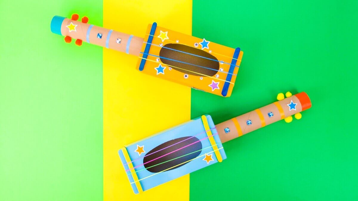 Tissue Box Guitar Craft Ideas Kids Art & Craft