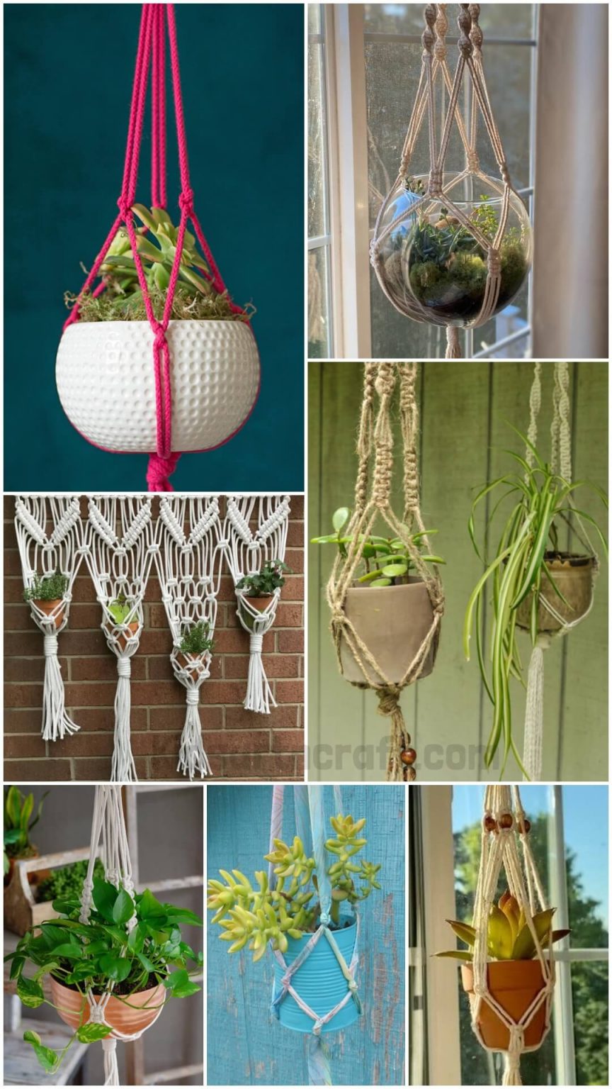 Macrame Plant Hanger Patterns - Kids Art & Craft
