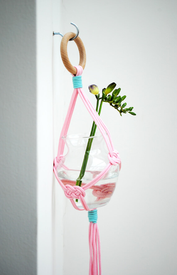 Macrame Wall Hanging Vase Crafting Idea For Beginners