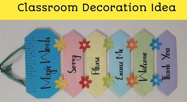 Magic Words Wall Hanging For Primary School Class DecorationClassroom decoration With Charts