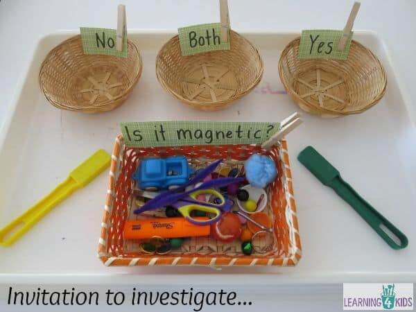 Magnetic Material Sorting Activity Idea For Kids Fun Ways To Play With Magnets 