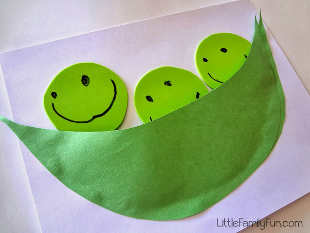 Make A Simple Peas In Pod Craft Using Paper Easy & Simple Pea Crafts for Kids