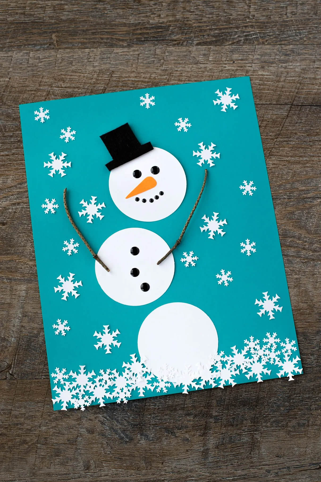 Make An Adorable Snowman Craft Using Construction PaperWinter Crafts With Construction Paper