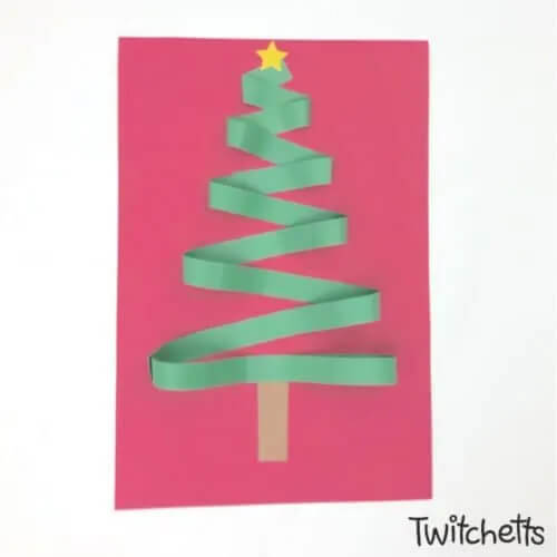 Make An Awesome Zig-Zag Pattern Christmas Tree Using Construction Paper