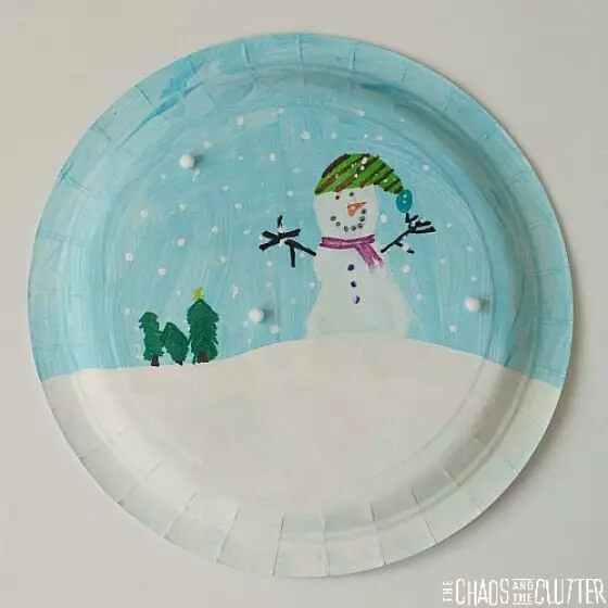 Make Easy & Simple Paper Plate Snowman Art In Winter Winter Crafts With Paper Plates