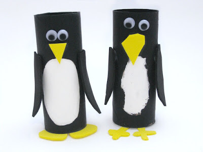 Make Some Little Penguins With Toilet Paper Rolls