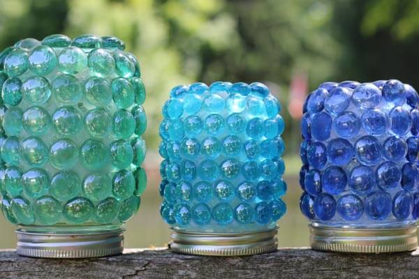 Mason Jar Glass Beads Decor Project