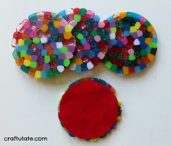 DIY Pony Beads Coaster Crafts