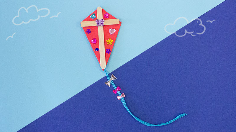 Mini Ice Stick And Paper Kite Craft Activity For Toddlers Lohri Crafts &amp; Activities for Kids
