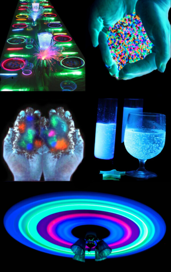 Neon Theme Party Activities Ideas For Fun Glow in the dark party DIY ideas 