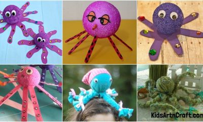 Octopus Crafts Using Styrofoam Balls