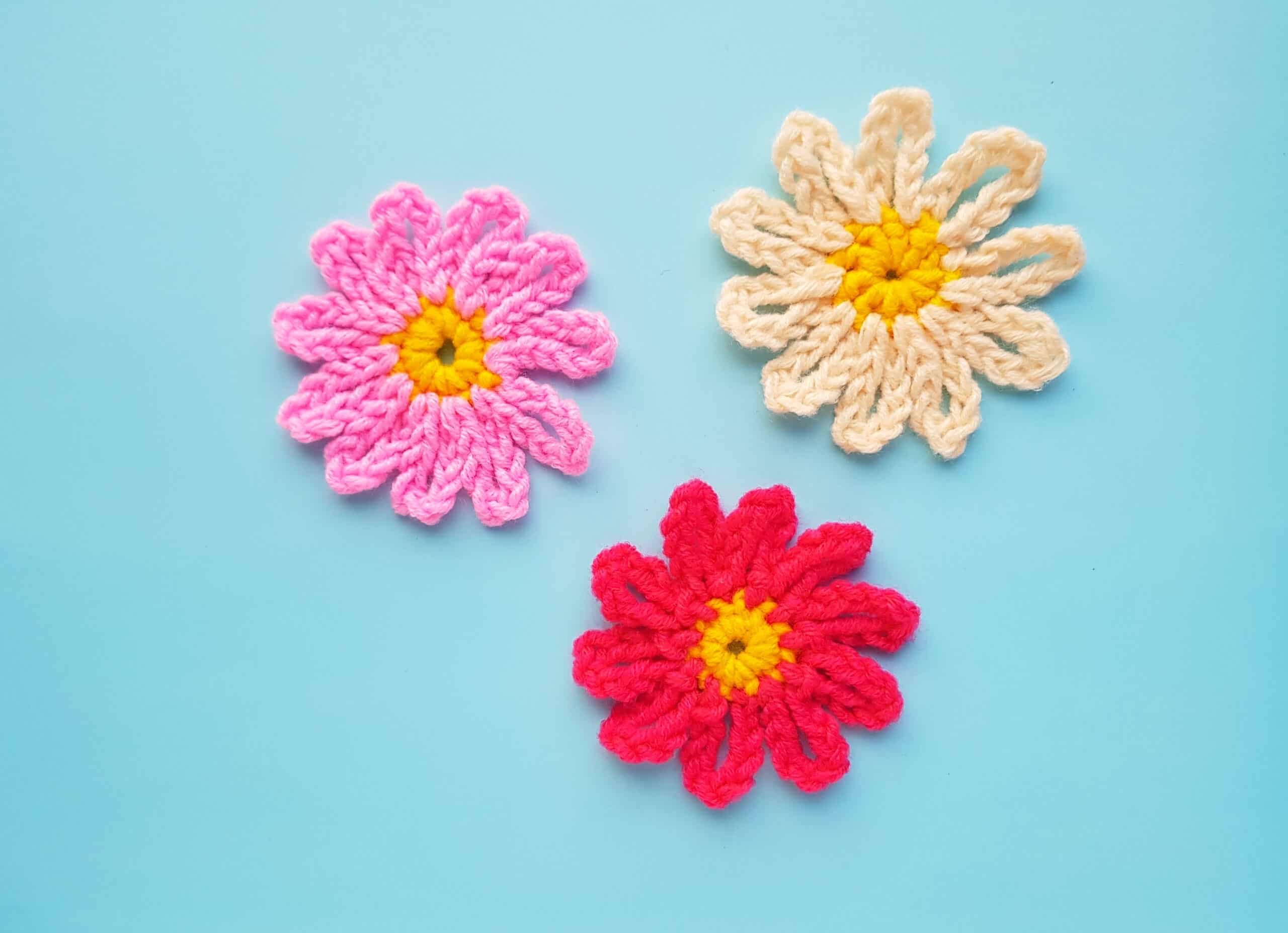 Open Loop Petals Crochet Flower Design To Make Crochet Flower Patterns