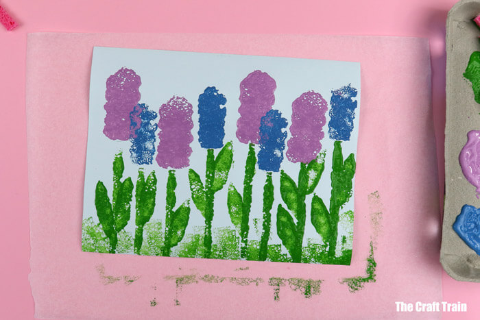 Orchid Flower Sponge Painting Summer Activity For Kids