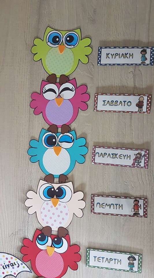 Owl Themed Wall Decor Idea For Classroom