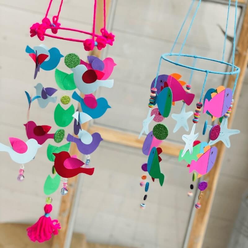 Paper Bird & Leaf Craft Using Glitter Paper For Room DecorationDIY Glitter Paper Art Ideas