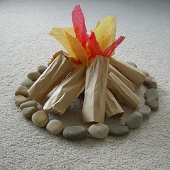 Paper Bon Fire Lohri Craft For Toddlers