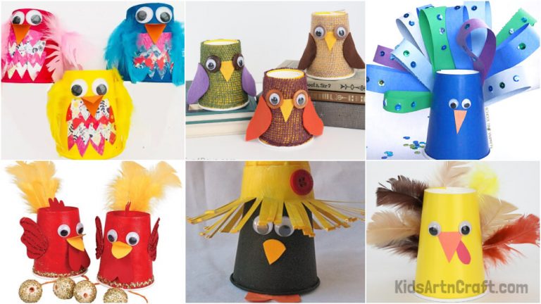 Paper Cup Bird Craft Ideas for Kids - Kids Art & Craft