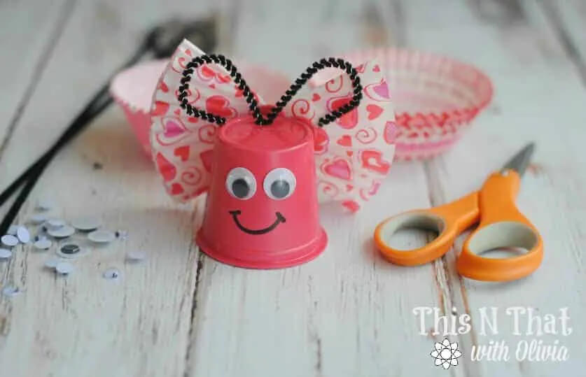 Paper Cup Butterfly Miniature Crafts For Toddlers