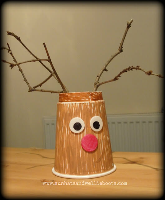 Paper Cup Reindeer Christmas Craft For Toddlers Paper Cup Craft Ideas For Christmas