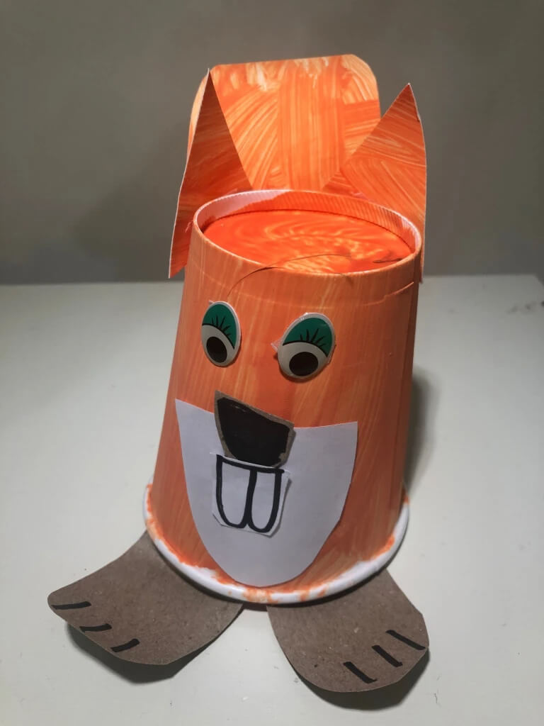 Paper Cup Squirrel Craft For PreschoolersPaper Cup Animal Crafts