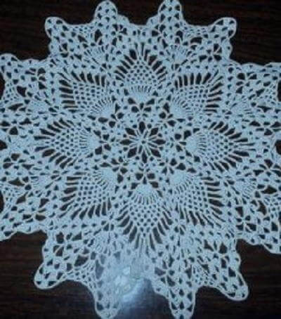 Pineapple Pattern Doily Craft Using Crochet Crochet Doily Patterns 