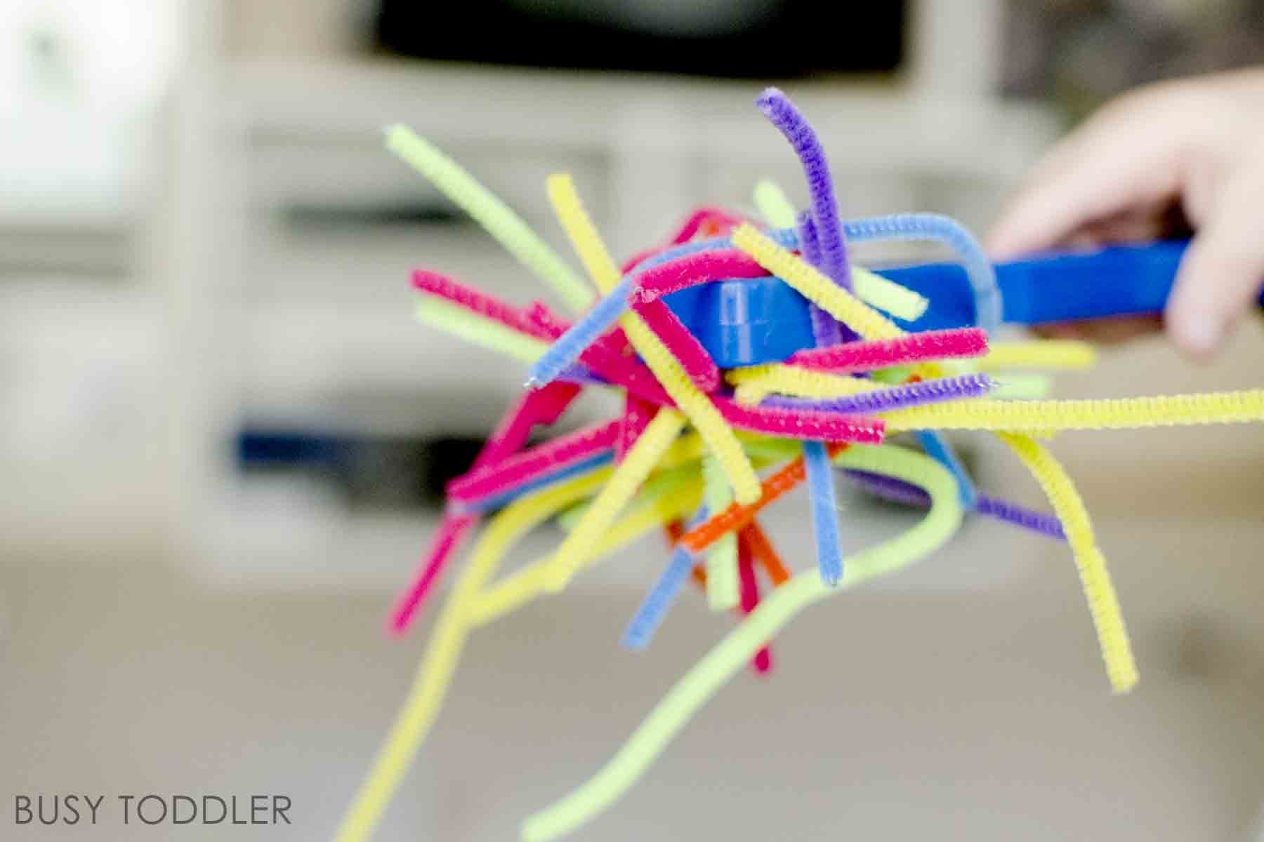 Pipe Cleaners Magnetic Grab Activity Idea For Toddlers Magnet Activities for Toddlers
