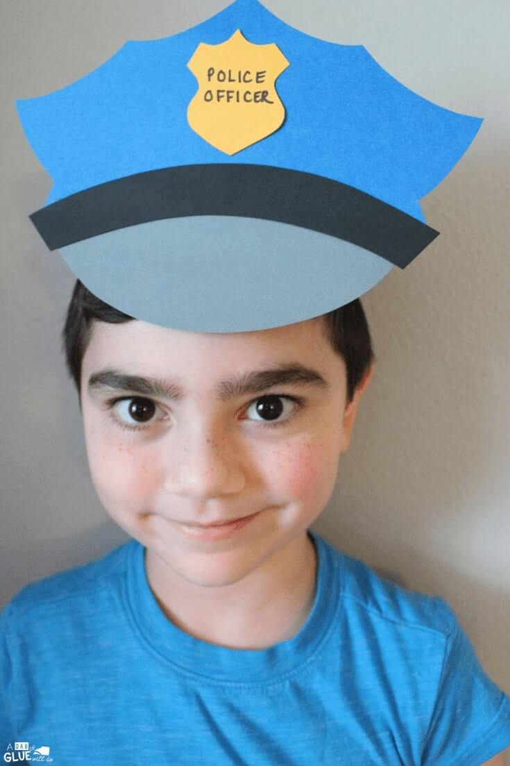 Police Officer Hat Craft For KidsCommunity Helper Crafts for Kids