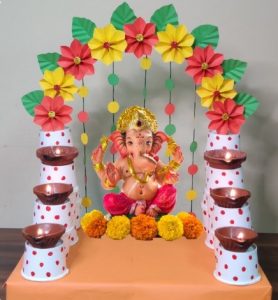 Paper Cup Decoration Ideas For Ganpati - Kids Art & Craft
