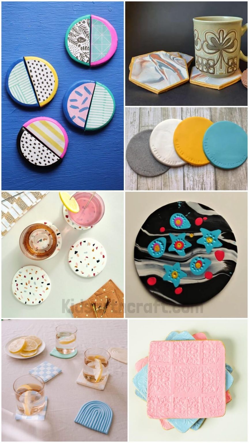 Polymer Clay Coaster Craft Ideas Kids Art & Craft