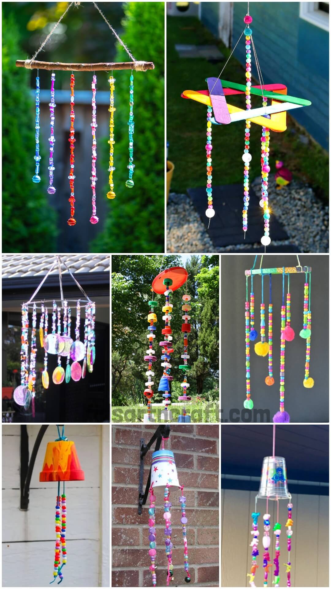 thumbnail image 2 of 12 Pack Easter Bunny Wind Chime Craft Kit - DIY Wooden Decorations With Coloring Activity 2 of 13