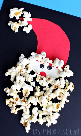 Popcorn Santa Christmas Craft Ideas for KidsPopcorn Craft Ideas for Kids