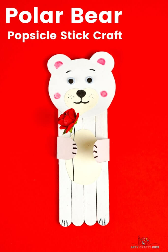 Popsicle Polar Bear Craft Idea For Kids Winter Crafts With Popsicle Stick 