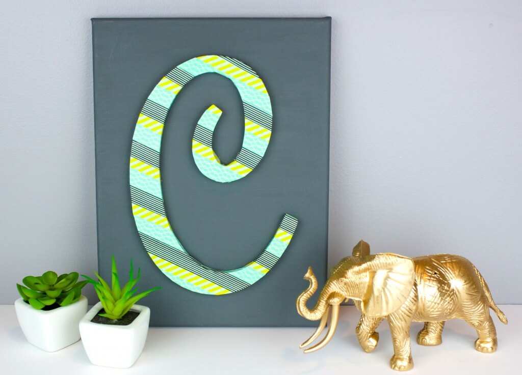 Pretty Washi Tape C Letter Craft How to Make a Decorative Washi Tape Letter