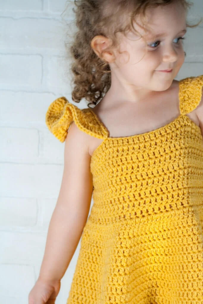 Pretty Yellow Dress For Little Girls Made From Crochet Crochet Dresses for Kids