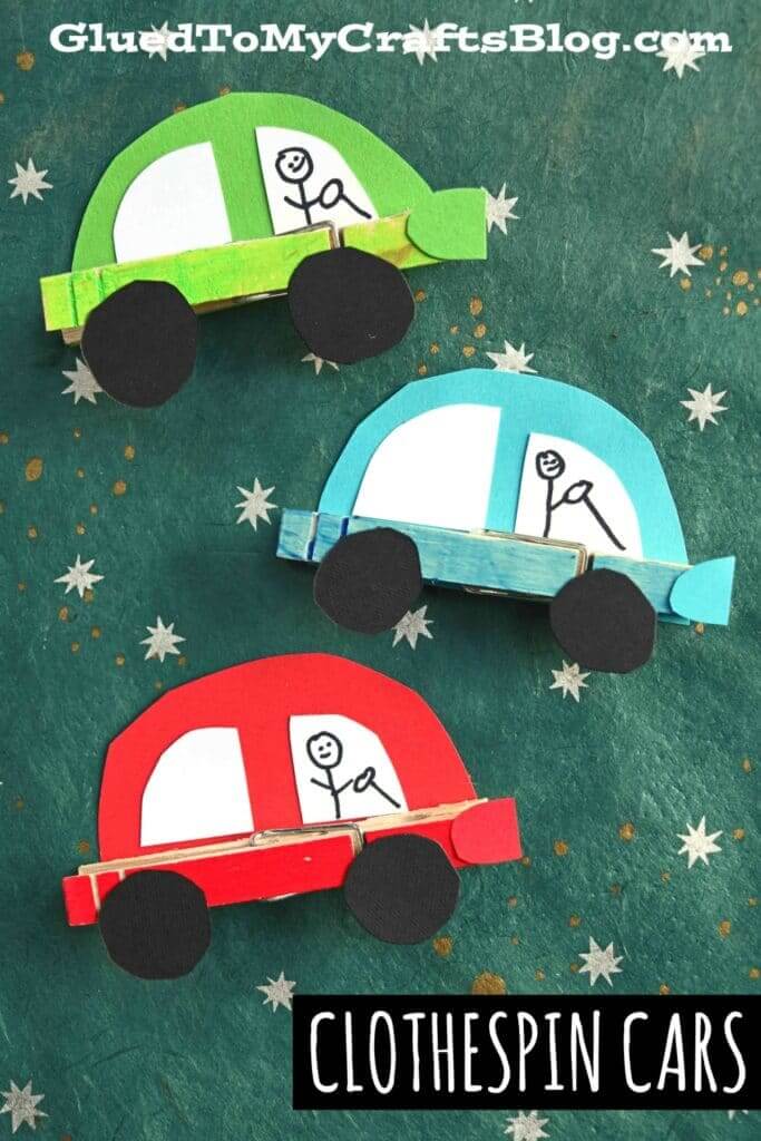 Quick And East Clothespin Car Craft For Preschoolers