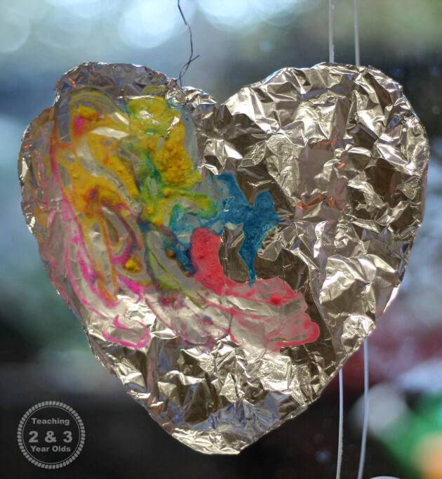 Quick And Easy Foil Heart Crafts For Kids
