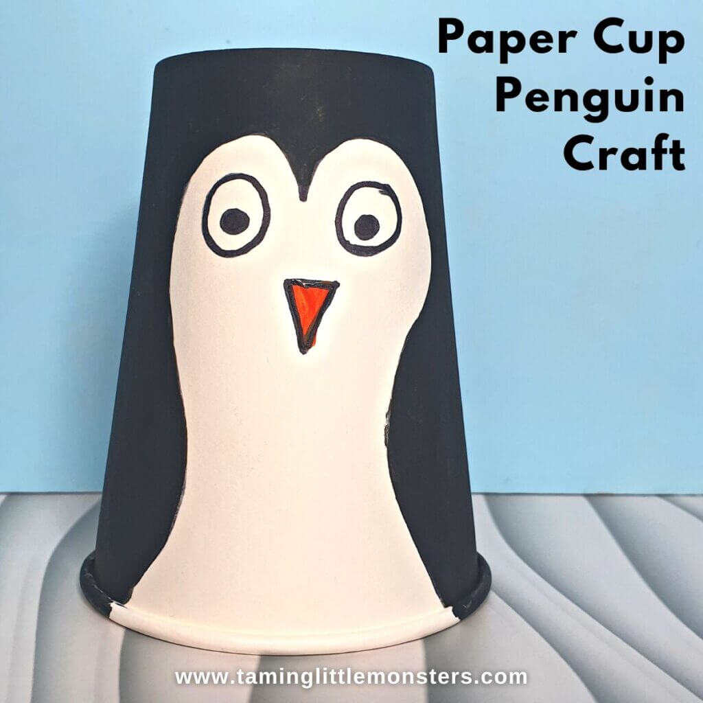 Quick And Easy Paper Cup Penguin Bird Craft For Toddlers Paper Cup Bird Crafts