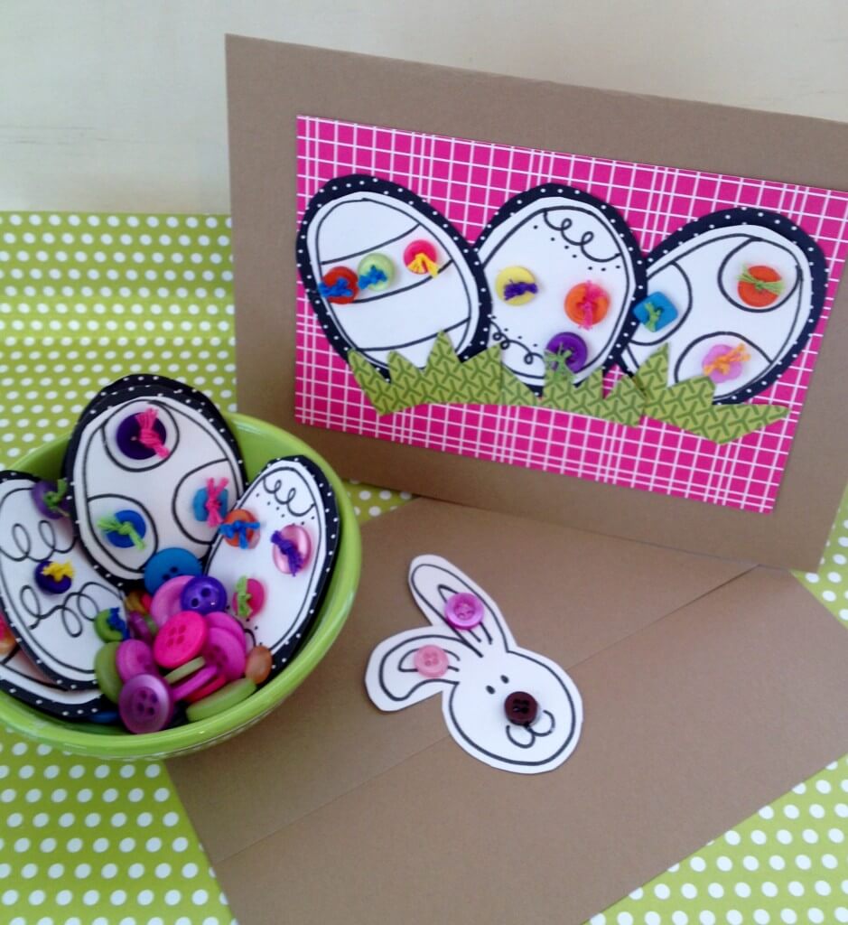 Quick & Fun Easter Egg Decoration Craft Using Doddle Button & Paper