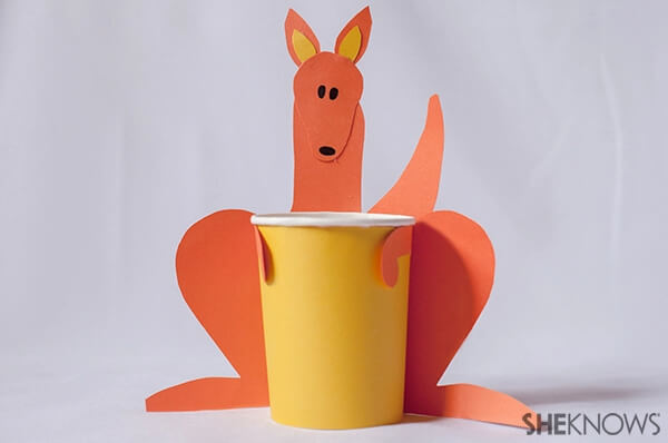 Quick And Simple Paper Cup Kangaroo Craft For Toddlers