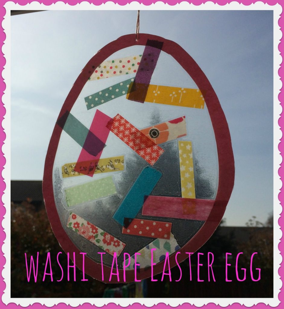 Quick Washi Tape Easter Egg Suncatcher Craft For Decoration Washi tape suncatcher craft idea for kids 