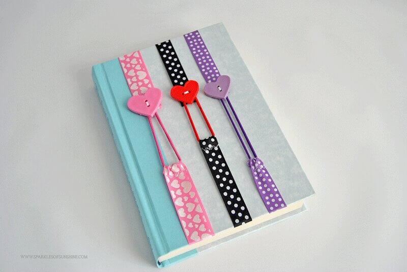 Quickly Ribbon & Button Bookmark Gift Idea For Kids