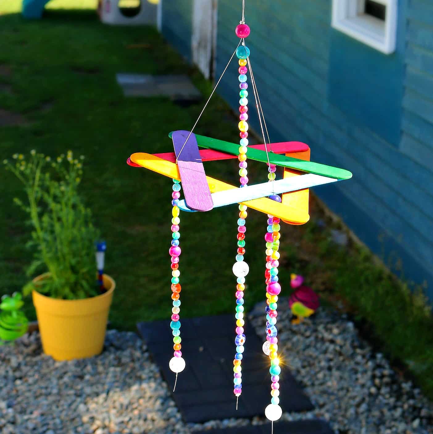 Rainbow Wind Chime Craft For Kindergartners