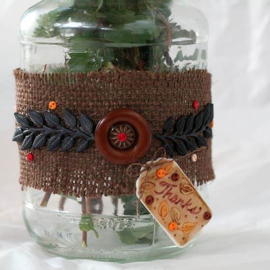 Recycled Jar Crafts With Burlap & Buttons Fall Button Crafts(19 images)
