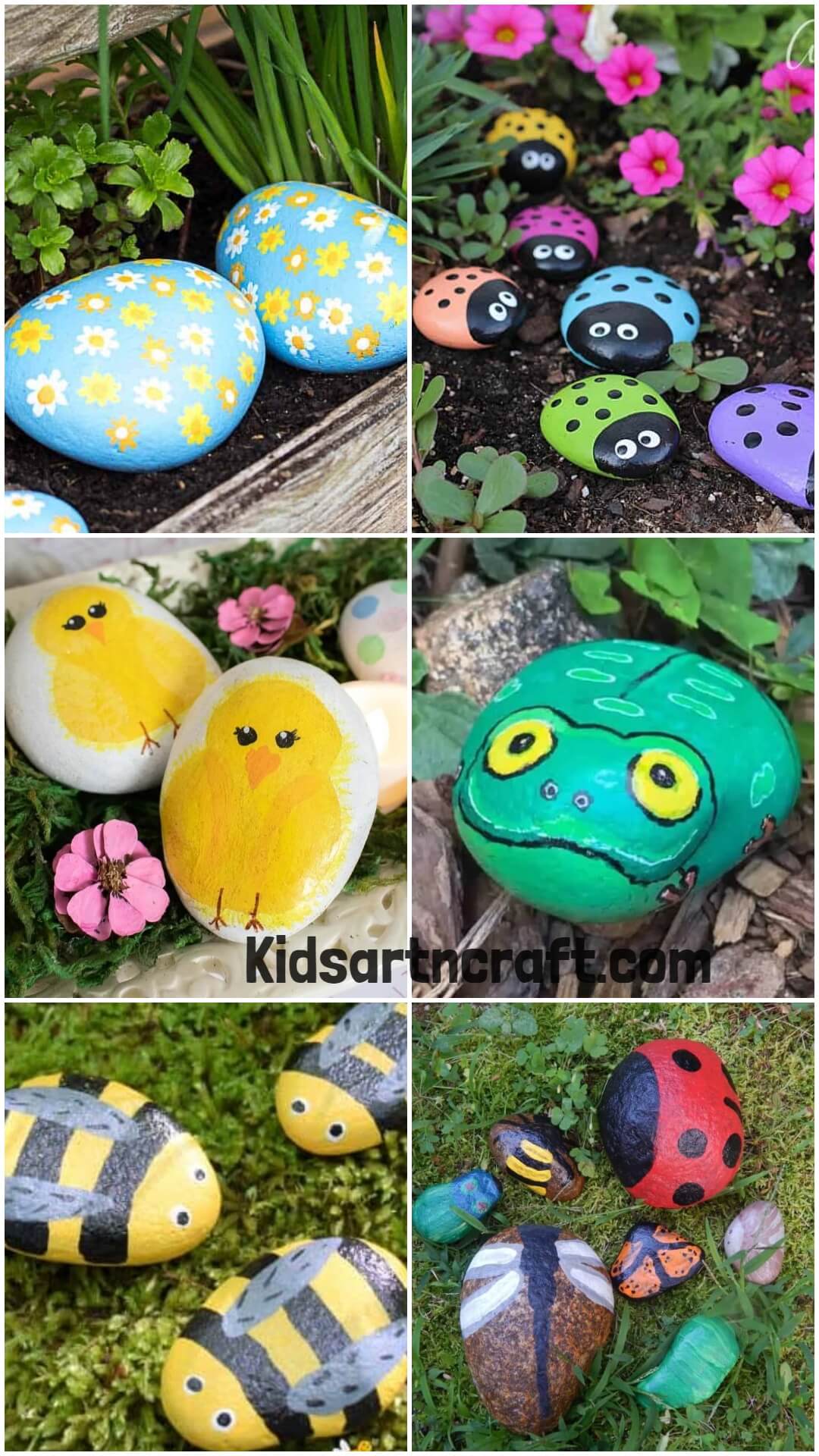 Rock painting ideas for garden