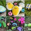 Rock painting ideas for garden