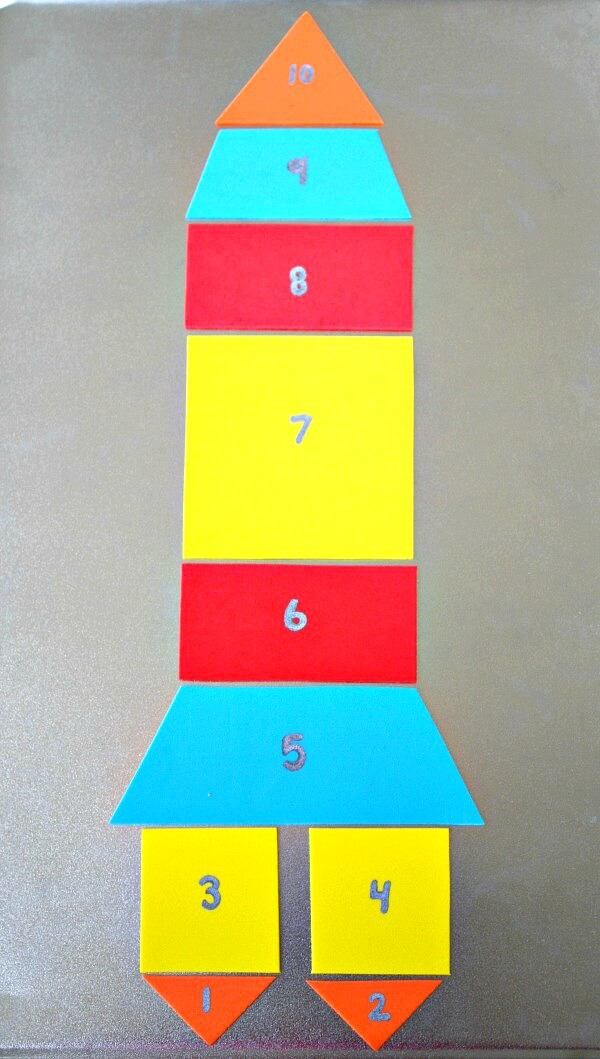 Rocket Countdown Puzzle Magnetic Craft Idea For Kids Magnetic Activity Board for Kids
