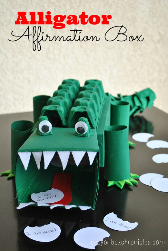 Scary Alligator Craft Idea Using Egg Cartons