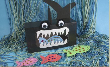 Scary Tissue Box Shark Craft For Toddlers