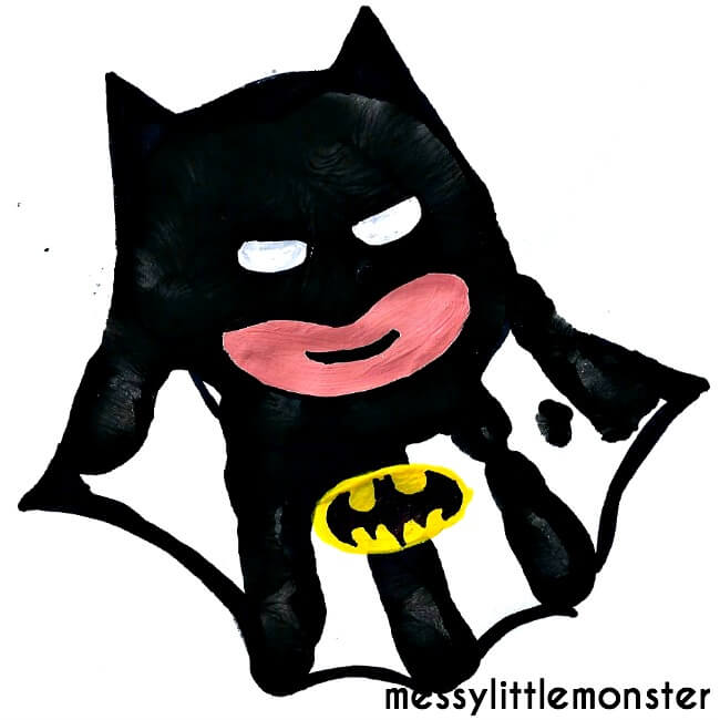 Simple Batman Handprint Craft For Toddlers Easy &amp; Simple Batman Crafts For Kids